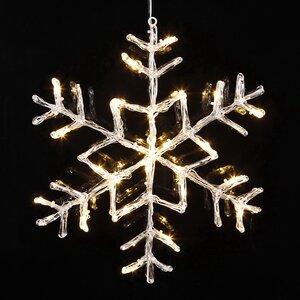 Светодиодная снежинка Antarctica 40 см, 24 теплых белых LED ламп, IP44 Star Trading фото 2