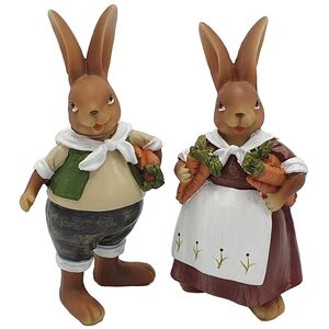 Набор декоративных фигурок Кролики - Мистер и Миссис Хофманн 20 см, 2 шт Breitner фото 2