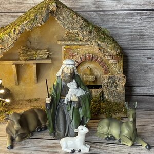 Рождественский вертеп Светлый праздник в Вифлееме, 11 фигурок уцененный Kaemingk фото 9