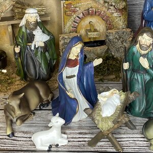Рождественский вертеп Светлый праздник в Вифлееме, 11 фигурок уцененный Kaemingk фото 2