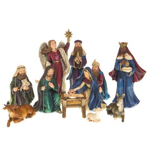 Рождественский вертеп У яслей Младенца Иисуса 11 фигурок Kaemingk фото 1