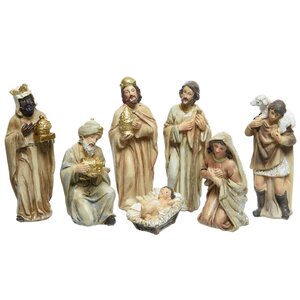 Рождественский вертеп Волхвы и младенец Христос, 7 фигурок