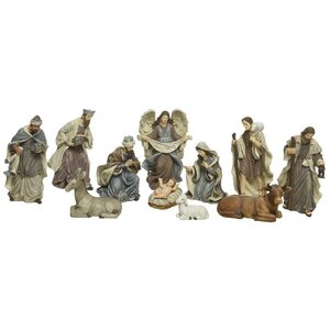 Рождественский вертеп Поклонение новорожденному Иисусу, 11 фигурок, 6-15 см Kaemingk фото 1
