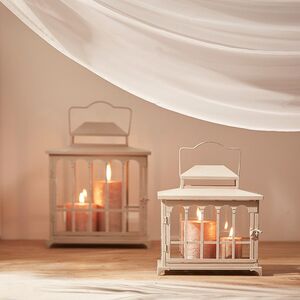 Набор подсвечников-фонарей Temptation 35-47 см кремовый, 2 шт EDG фото 2