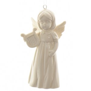 Фарфоровая елочная игрушка Девочка - Ангелочек 11 см, подвеска Kaemingk фото 2