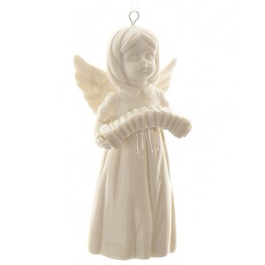 Фарфоровая елочная игрушка Девочка - Ангелочек 11 см, подвеска Kaemingk фото 3