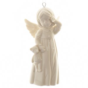 Фарфоровая елочная игрушка Девочка - Ангелочек 11 см, подвеска Kaemingk фото 4