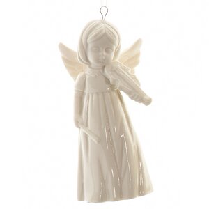 Фарфоровая елочная игрушка Девочка - Ангелочек 11 см, подвеска Kaemingk фото 5