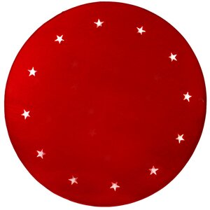Светящийся коврик под елку Christmas Red 100 см, 12 теплых белых LED ламп Star Trading фото 2