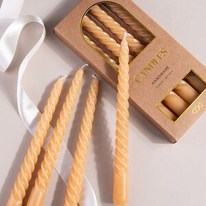 Набор свечей Lets Twist 20 см янтарные, витые, 4 шт EDG фото 2