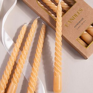 Набор свечей Lets Twist 30 см янтарные, витые, 4 шт EDG фото 2