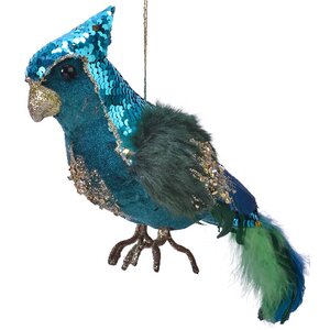 Декоративная фигура Попугай Carnavalle Sapphire 34 см Kaemingk фото 2