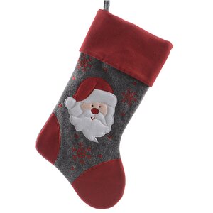 Носок для подарков "Рождественская Классика Санта", 45 см Kaemingk фото 1