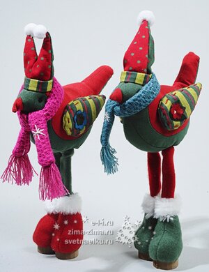 Мягкая игрушка Птенец длинноногий в шарфе 18*9*30 см Kaemingk фото 1