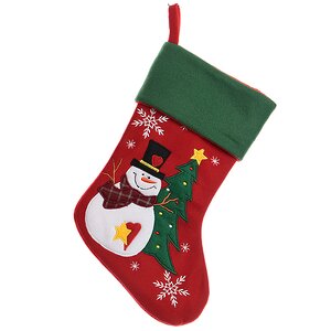 Рождественский носок Зимнее Чудо - Снеговик 40 см Kaemingk фото 1