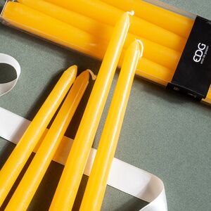 Столовые свечи Кальяри 25 см, 4 шт, желтые EDG (ЭДГ) фото 2