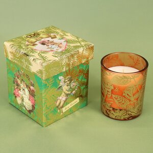 Новогодняя аромасвеча в музыкальной коробке Crystall Melany - Cinnamon&Apple 9 см, 40 часов горения EDG фото 3