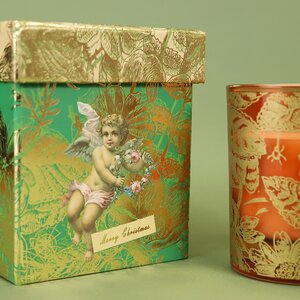 Новогодняя аромасвеча в музыкальной коробке Crystall Melany - Cinnamon&Apple 9 см, 40 часов горения EDG фото 4