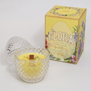 Ароматическая свеча Flora - Ginger&Warm Vanilla 12 см, 20 часов горения EDG фото 1