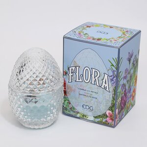 Ароматическая свеча Flora - Waterlily&Rose 12 см, 20 часов горения EDG фото 3