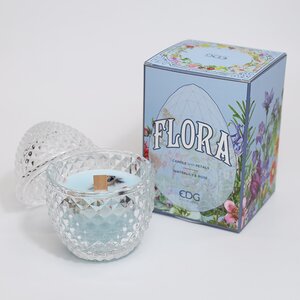 Ароматическая свеча Flora - Waterlily&Rose 12 см, 20 часов горения EDG фото 1