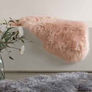 Декоративный меховой коврик Олаф 55*38 см нежно - розовый Kaemingk фото 2