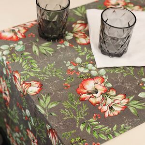 Дорожка для стола Праздничный Букет 140*40 см дымчатая Kaemingk фото 2
