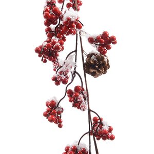 Гирлянда Зимний Дуэт 120 см с ягодами и шишками Kaemingk фото 1