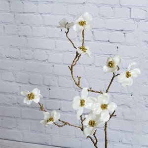 Декоративная ветка Цветущий Кизил 92 см белый Kaemingk фото 1