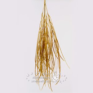 Декоративная ветка-травка "Изящество", золотая, 60 см Kaemingk фото 1