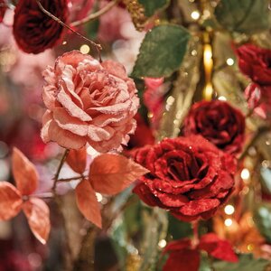 Искусственная роза Аурелия 60 см бордовая Kaemingk фото 2