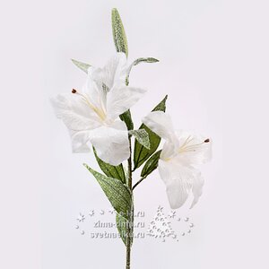 Лилия в инее, белая, 80 см Kaemingk фото 2