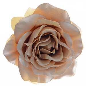Роза Шелковое сияние 14 см перламутровая, клипса Kaemingk фото 1