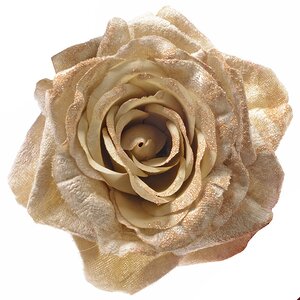 Роза Нежность Бархата 25 см перламутровая, клипса Kaemingk фото 1