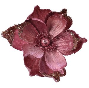 Искусственный цветок Магнолия Контемпора 22 см, клипса
