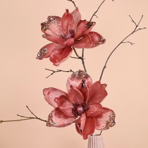 Искусственный цветок Магнолия Контемпора 22 см, клипса Kaemingk фото 4
