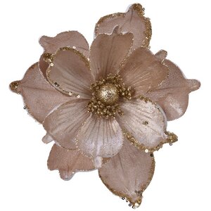 Искусственный цветок Магнолия Боско ди Крема 22 см, клипса Kaemingk фото 1