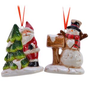 Елочная игрушка Почтовый Снеговик 10 см, подвеска Kaemingk фото 2