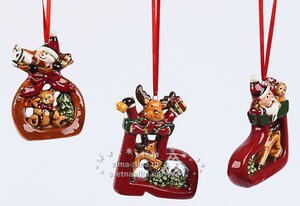 Украшение "Забавная рождественская фигурка", керамика, 8 см Kaemingk фото 1