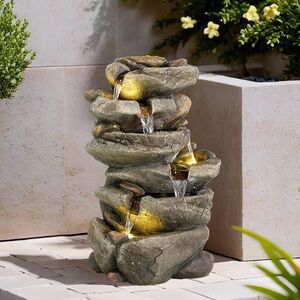 Декоративный фонтан Уотерфорд 51 см с LED подсветкой Winter Deco фото 3