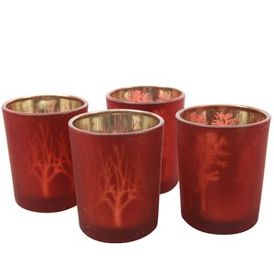 Подсвечник стакан Волшебный лес 6*7 см, 2 шт, красный Kaemingk фото 3