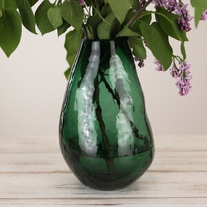 Стеклянная ваза Санджинето 23 см малахитовая Kaemingk фото 3