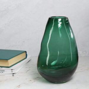 Стеклянная ваза Санджинето 23 см малахитовая Kaemingk фото 2