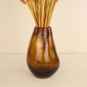 Стеклянная ваза Санджинето 23 см янтарная Kaemingk фото 1