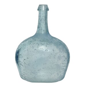 Декоративная бутылка Корфу 26 см голубая, стекло Kaemingk фото 1