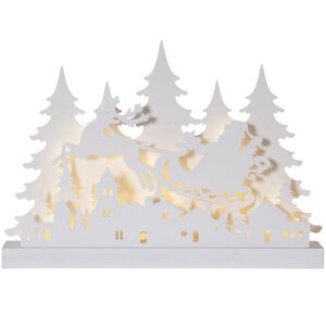 Новогодний светильник Magically Wood: Санта на санях 42*30 см, 36 теплых белых LED ламп, на батарейках Star Trading фото 5