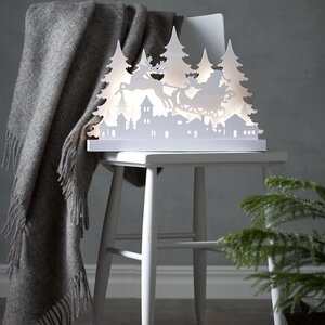 Новогодний светильник Magically Wood: Санта на санях 42*30 см, 36 теплых белых LED ламп, на батарейках Star Trading фото 4