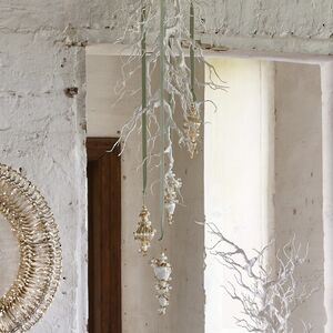 Елочные игрушки Doria Pamphili 24 см золотой, стекло, 12 шт EDG фото 2