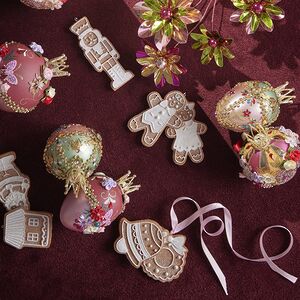 Набор елочных игрушек Gingerbread Cookies 12 см, 8 шт, подвеска EDG (ЭДГ) фото 2