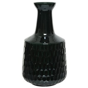 Керамическая ваза Дорнас 33 см темно-зеленая Kaemingk фото 6